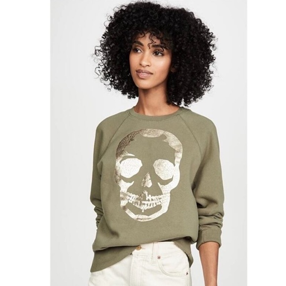 Zadig & Voltaire Skull Foil Sweatshirt in Blue. - Picture 1 of 7
